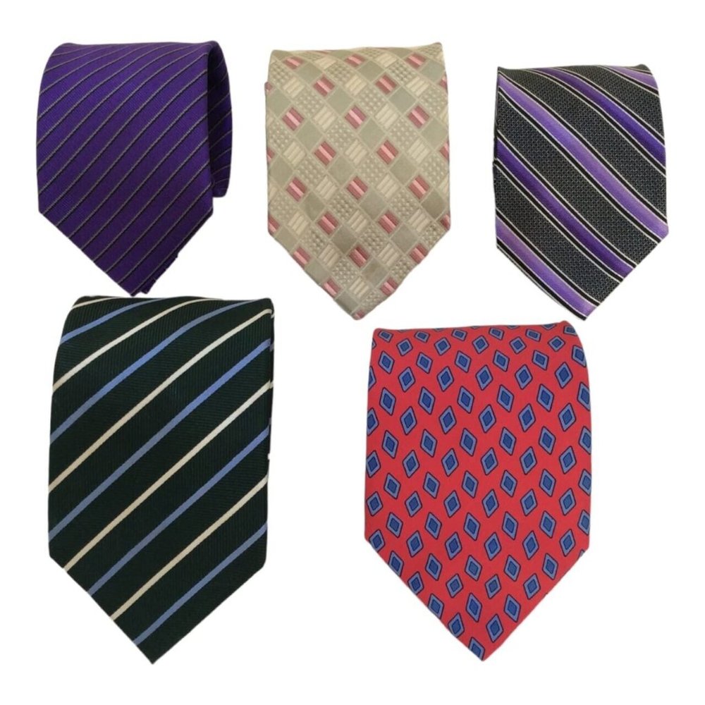Lot 5 Silk Tie BROOKS BROTHERS ZEGNA CAMICISSIMA TASSO ELBA JOSEPH FEISS EC